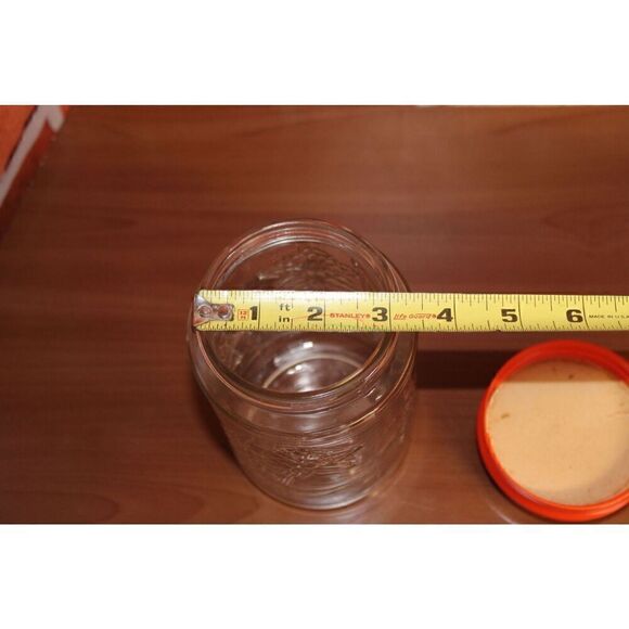 Vintage Anchor Hocking Daffodil Glass Jar Canister Lid Juice Jar - Picture 6 of 6